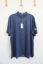 Peter Millar Summer Comfort Blue Cocktail Patterned Polo Shirt | L