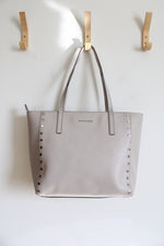 Michael Kors Rivington Stud Pearl Gray Leather Large Tote Bag