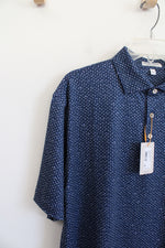 Peter Millar Summer Comfort Blue Cocktail Patterned Polo Shirt | L