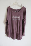 Lane Bryant Changing The Game Purple Slouchy Top | 18/20