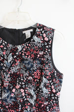 H&M Black Pink & Red Floral Sheath Dress | 12