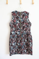 H&M Black Pink & Red Floral Sheath Dress | 12