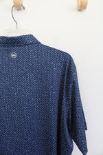 Peter Millar Summer Comfort Blue Cocktail Patterned Polo Shirt | L