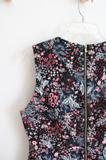 H&M Black Pink & Red Floral Sheath Dress | 12
