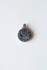 Sterling Silver Blue Enamel Necklace Pendant