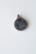 Sterling Silver Blue Enamel Necklace Pendant