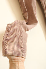 NEW Aerie Offline Dusty Pink Ribbed with Cable Knit Side Leggings | XL
