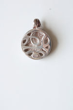 Sterling Silver Blue Enamel Necklace Pendant