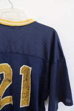 Atlantic Sportswear Blue & Yellow #21 Massachusetts Maritime Cropped Jersey | XL