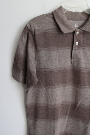 Open Trails Brown Striped Polo Shirt | M