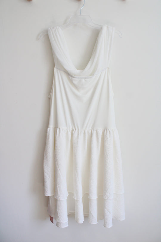 NEW Shein Curve White Layered Dress | 3XL