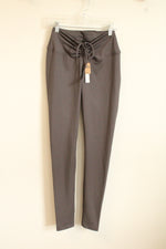 NEW Victoria Secret Pink Active Gray Leggings with Front Tie | S