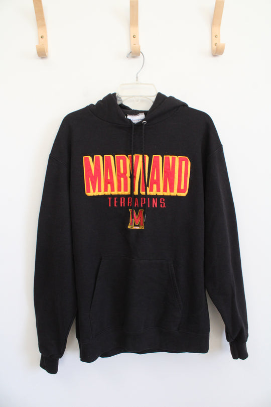 Champion Black Maryland Terrapins Hoodie | L