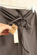 NEW Victoria Secret Pink Active Gray Leggings with Front Tie | S
