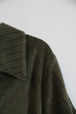 Oliver Spencer Olive Green Organic Short-Sleeved Collared Shirt | L