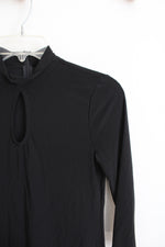 White House Black Market Black Asymmetrical Tunic Top | XXS
