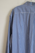 L.L. Bean Traditional Fit Blue Gingham Long Sleeved Button Down Shirt | XL Tall