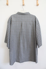 Dickies Relaxed Fit Green/Gray & White Plaid Button Down Shirt | 4XL