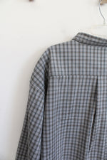 Dickies Relaxed Fit Green/Gray & White Plaid Button Down Shirt | 4XL