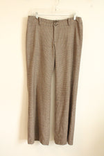 Banana Republic Brown Houndstooth Wool Bootleg Dress Pants | 6