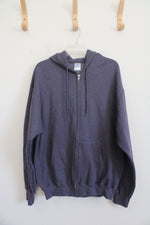 Port & Company Core Fleece 3J's Coffee Blue Full Zip Jacket | L