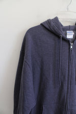 Port & Company Core Fleece 3J's Coffee Blue Full Zip Jacket | L