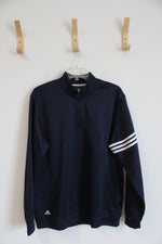 Adidas Blue Quarter-Zip Jacket | L