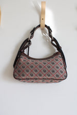 Dooney & Bourke Hobo Tan & Red Signature Logo Handbag