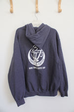 Port & Company Core Fleece 3J's Coffee Blue Full Zip Jacket | L