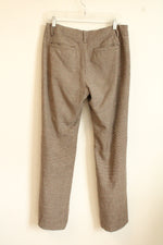 Banana Republic Brown Houndstooth Wool Bootleg Dress Pants | 6
