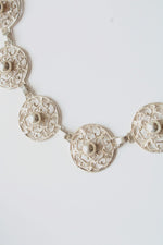 Sterling Silver Filagree Choker Style Necklace