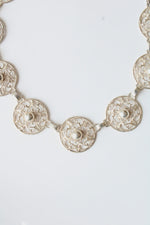 Sterling Silver Filagree Choker Style Necklace