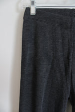 NEW Ann Taylor Black Gray Mini Houndstooth Print Leggings | M