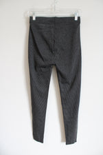 NEW Ann Taylor Black Gray Mini Houndstooth Print Leggings | M