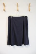 Coldwater Creek Blue & Gray Herringbone Skirt | 10