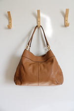 Coach Lexy Pebble Leather Saddle Brown Shoulder Bag