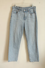American Eagle Light Wash Stretch Straight Leg Jeans | 8