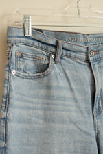 American Eagle Light Wash Stretch Straight Leg Jeans | 8