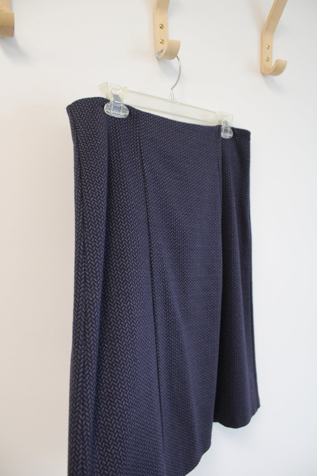 Coldwater Creek Blue & Gray Herringbone Skirt | 10
