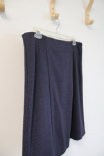 Coldwater Creek Blue & Gray Herringbone Skirt | 10