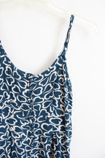 Blue & White Heart Buttoned Mini Dress | S