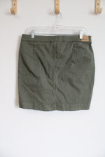 Roebuck & Co. Green Denim Button Down Mini Skirt | 12