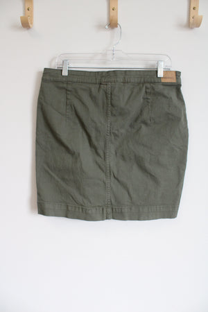 Roebuck & Co. Green Denim Button Down Mini Skirt | 12