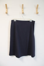 Coldwater Creek Blue & Gray Herringbone Skirt | 10