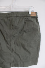 Roebuck & Co. Green Denim Button Down Mini Skirt | 12
