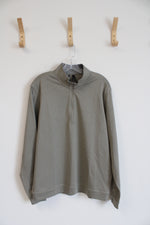 Adidas Gray Quarter-Zip Long-Sleeved Shirt | L