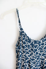 Blue & White Heart Buttoned Mini Dress | S