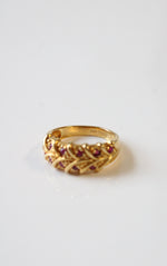 Ruby Gold Tone 925 Ring | Size 6.5
