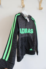 Adidas Green Gray Logo Zip Up Hoodie | 6