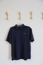 Under Armour Blue Short-Sleeved Polo | L